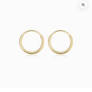 Oradina Easy Day Petite Hoops in 14k Solid Gold